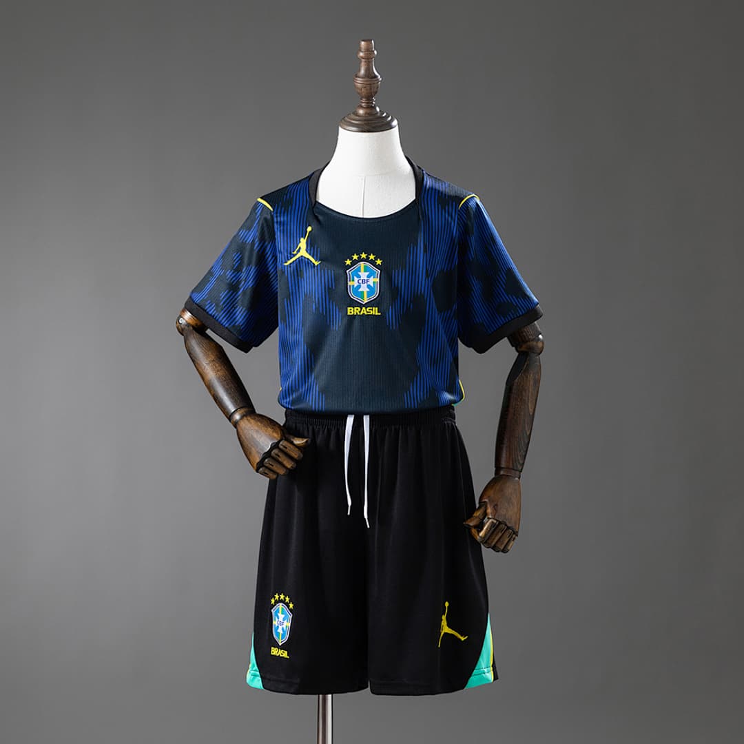 Conjunto Niños Brasil Away Kids - Vista 1